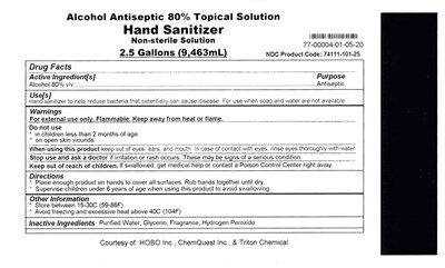 FDA-APPLE-ALC ANTI 80-ETHYL -2.5GAL.jpg 9460 mL Label - FDA APPLE ALC ANTI 80 ETHYL 2.5GAL